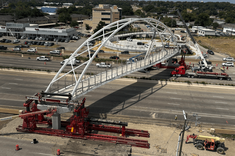 Moving Day for Northaven Trail bridge in Dallas