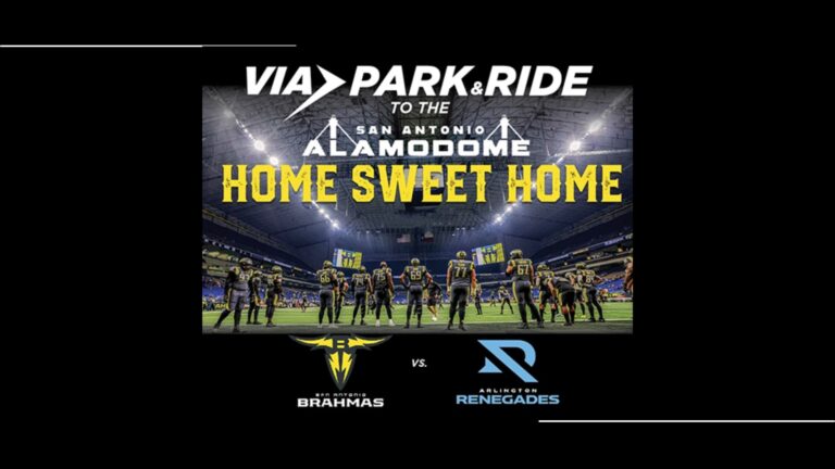 VIA Park & Ride Set for Brahmas Game at the Dome Sunday