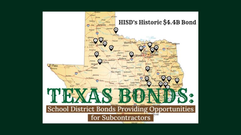 Texas Bonds: School District Bonds Providing Opportunities for Subcontractors