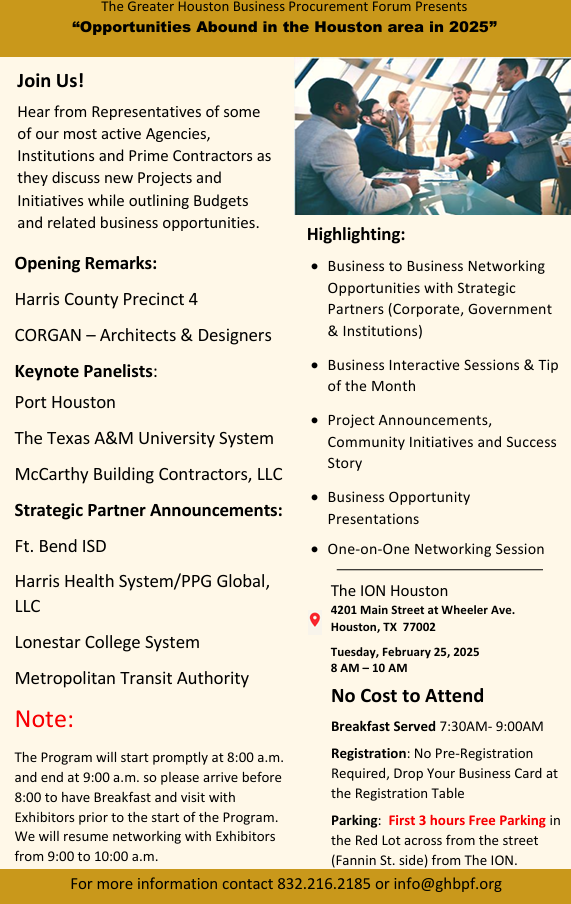 The Greater Houston Business Procurement Forum