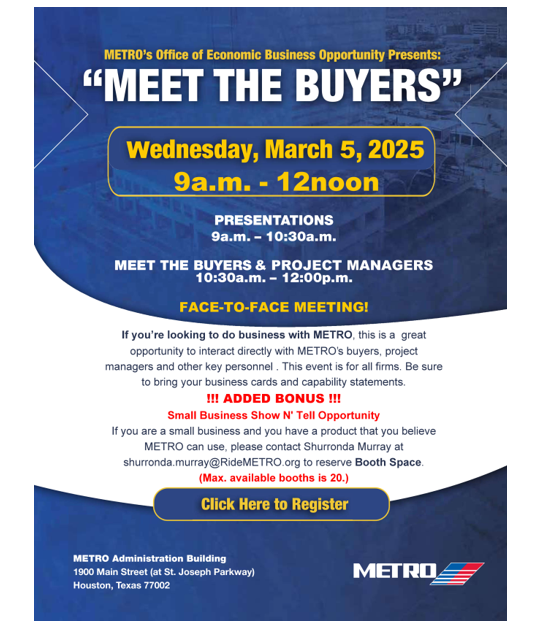 METRO's Office of Economic Business Opportunity Presents: Meet The Buyers