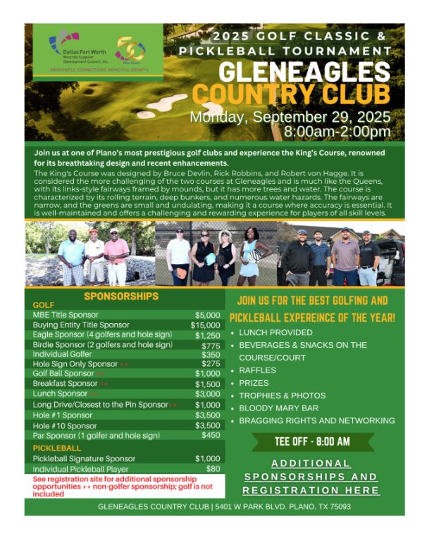 Plano, TX - DFW MSDC - 2025 Golf Classic & Pickleball Tournament 1 DFW MSDC - 2025 Golf Classic & Pickleball Tournament