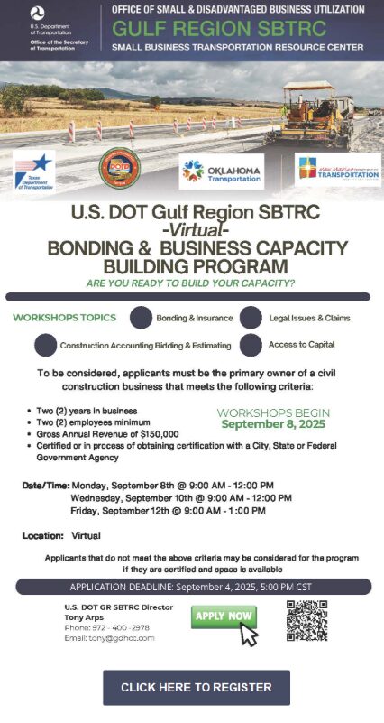 U.S. DOT Virtual Bonding and Business Capacity Building Program