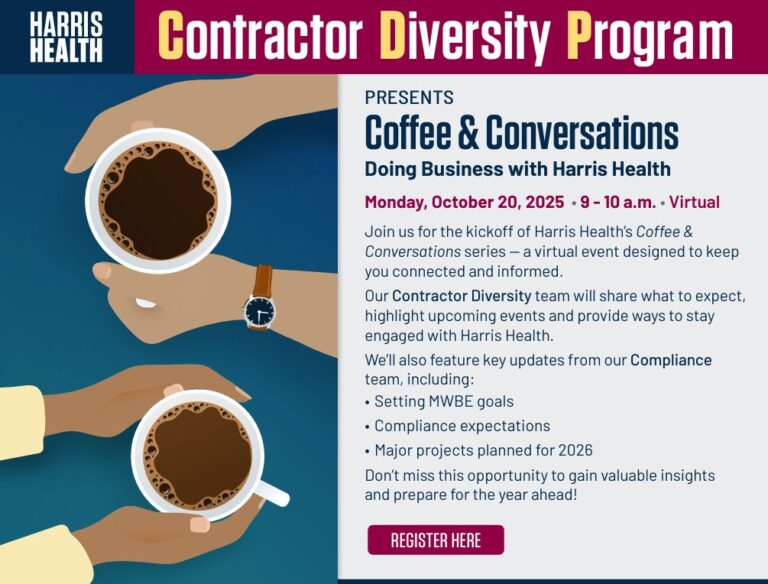October Coffee & Conversations - Doing Business with Harris Health