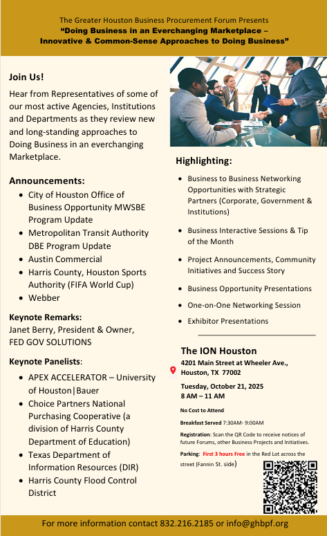 Greater Houston Business Procurement Forum