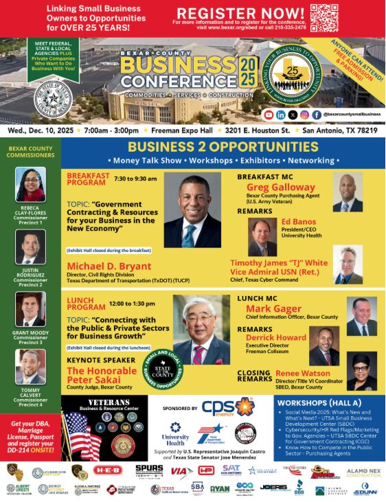 San Antonio, TX - Join us at the 2025 Bexar County Business Conference 1 Bexar County Business Conference