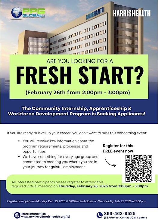 PPG Global - The Community Internship, Apprenticeship & Workforce Development Program is Seeking Applicants