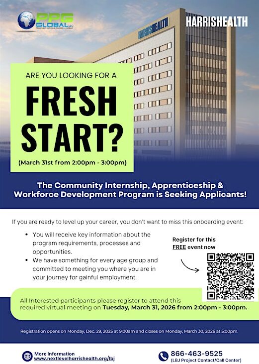 PPG Global - The Community Internship, Apprenticeship & Workforce Development Program is Seeking Applicants