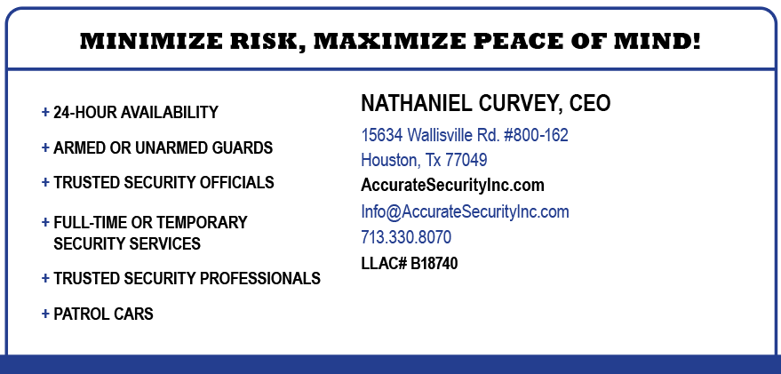 SECURITY YOU CAN TRUST: ACCURATE SECURITY'S VITAL ROLE IN THE NEW IAH TERMINAL 4 SECURITY YOU CAN TRUST ACCURATE SECURITYS VITAL ROLE IN THE NEW IAH TERMINAL 2