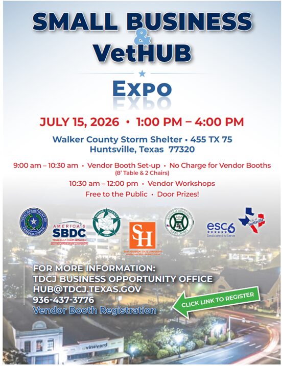 TDCJ - 2026 Small Business & VetHUB Expo