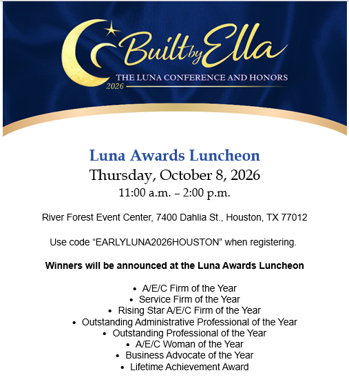 HOUSTON, TX- RHCA PRESENTS: THE LUNA CONFERENCE AND HONORS *BUILT BY ELLA 1 HOUSTON, TX- RHCA PRESENTS - THE LUNA CONFERENCE AND HONORS